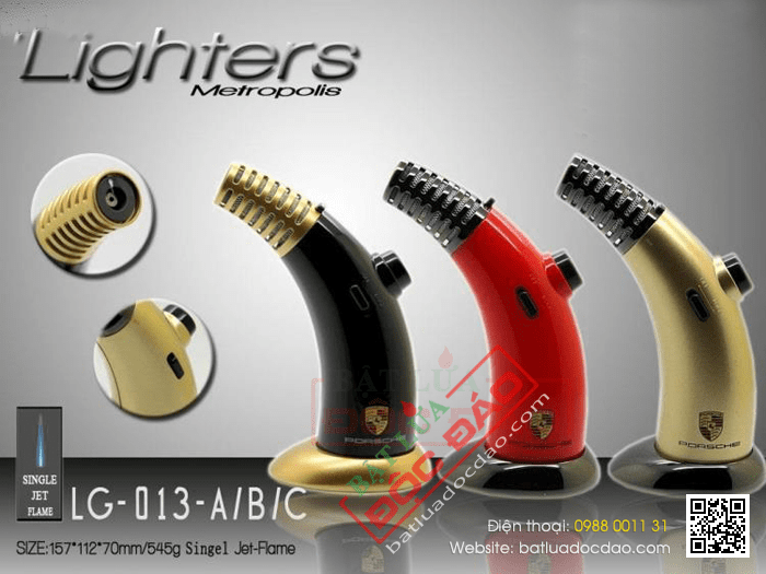 Bật lửa khò hút Cigar (xì gà) Cohiba chính hãng loại 1 tia lửa để bàn - Mã SP: BLH103