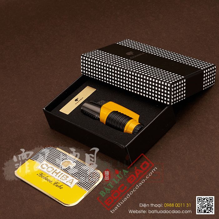 Bật lửa khò hút Cigar (xì gà) Cohiba chính hãng loại 1 tia lửa - Mã SP: BLH068
