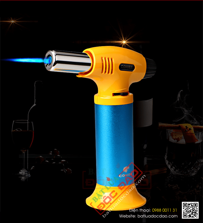Bật lửa khò hút Cigar (xì gà) Cohiba chính hãng loại 1 tia lửa - Mã SP: BLH111