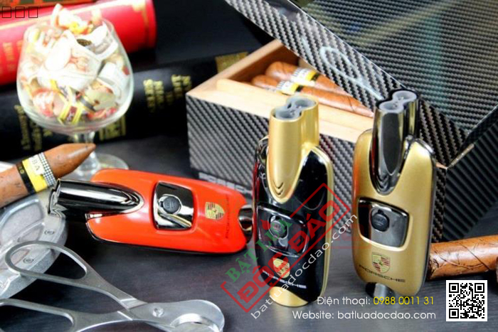 Bật lửa khò hút Cigar (xì gà) Cohiba chính hãng loại 2 tia lửa - Mã SP: BLH105