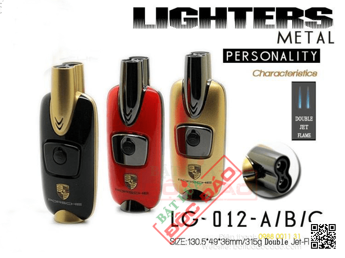 Bật lửa khò hút Cigar (xì gà) Cohiba chính hãng loại 2 tia lửa - Mã SP: BLH105