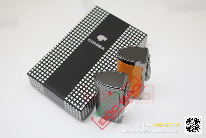 Bật lửa khò hút Cigar (xì gà) Cohiba chính hãng loại 3 tia lửa cực mạnh - Mã SP: BLH036