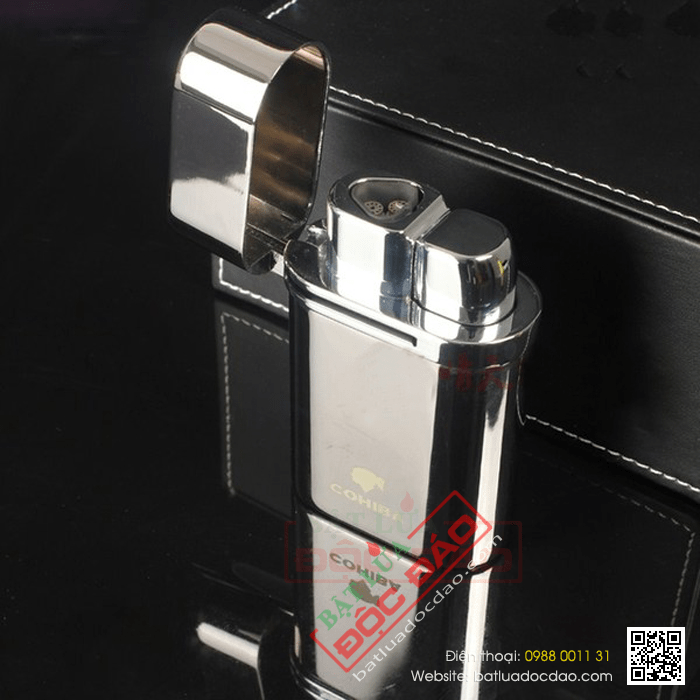 Bật lửa khò hút Cigar (xì gà) Cohiba chính hãng loại 3 tia lửa - Mã SP: BLH033