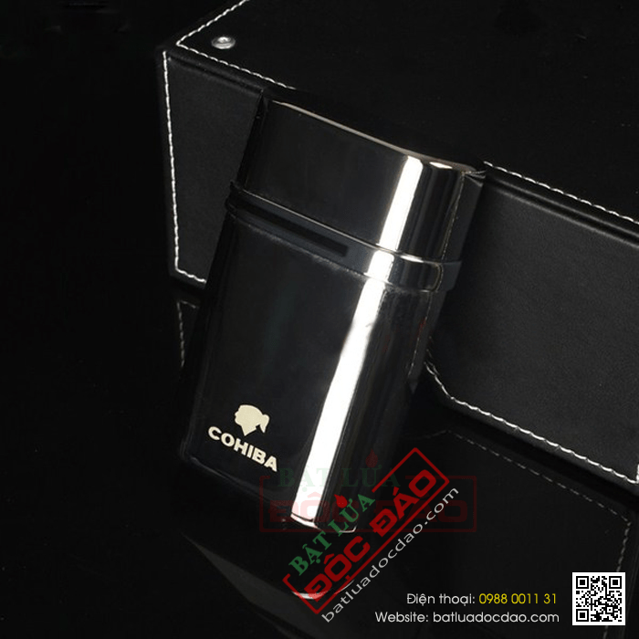 Bật lửa khò hút Cigar (xì gà) Cohiba chính hãng loại 3 tia lửa - Mã SP: BLH033