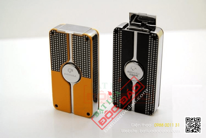 Bật lửa khò hút Cigar (xì gà) Cohiba chính hãng loại 3 tia lửa siêu mạnh có thiết bị đục lỗ Xì gà - Mã SP: COB58