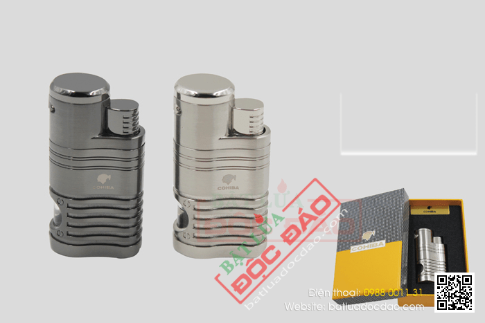 Bật lửa khò hút Cigar (xì gà) Cohiba chính hãng loại 4 tia lửa cực mạnh - Mã SP: BLH095