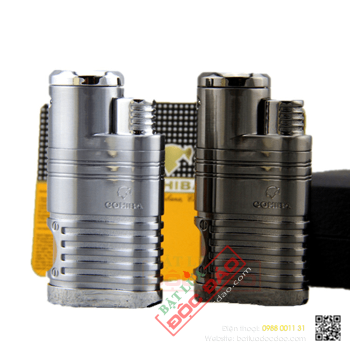 Bật lửa khò hút Cigar (xì gà) Cohiba chính hãng loại 4 tia lửa cực mạnh - Mã SP: BLH095