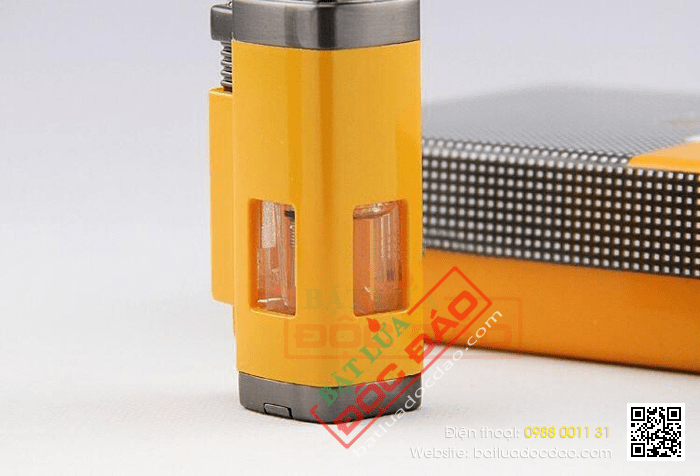Bật lửa khò hút Cigar (xì gà) Cohiba chính hãng loại 4 tia lửa khò cực mạnh - Mã SP: BLH092