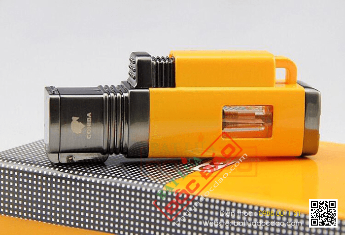 Bật lửa khò hút Cigar (xì gà) Cohiba chính hãng loại 4 tia lửa khò cực mạnh - Mã SP: BLH092