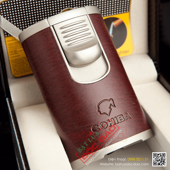 Bật lửa khò hút Cigar (xì gà) Cohiba loại 4 tia lửa cực mạnh - Mã SP: COB003