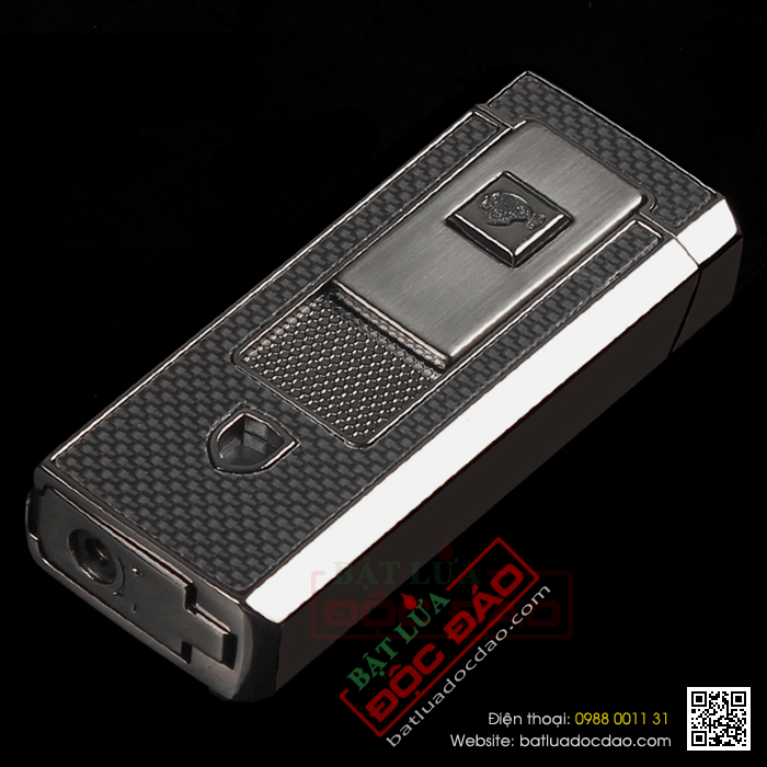 Bật lửa khò hút Cigar (xì gà) Cohiba màu xám 2 tia lửa khò - Mã SP: COB46