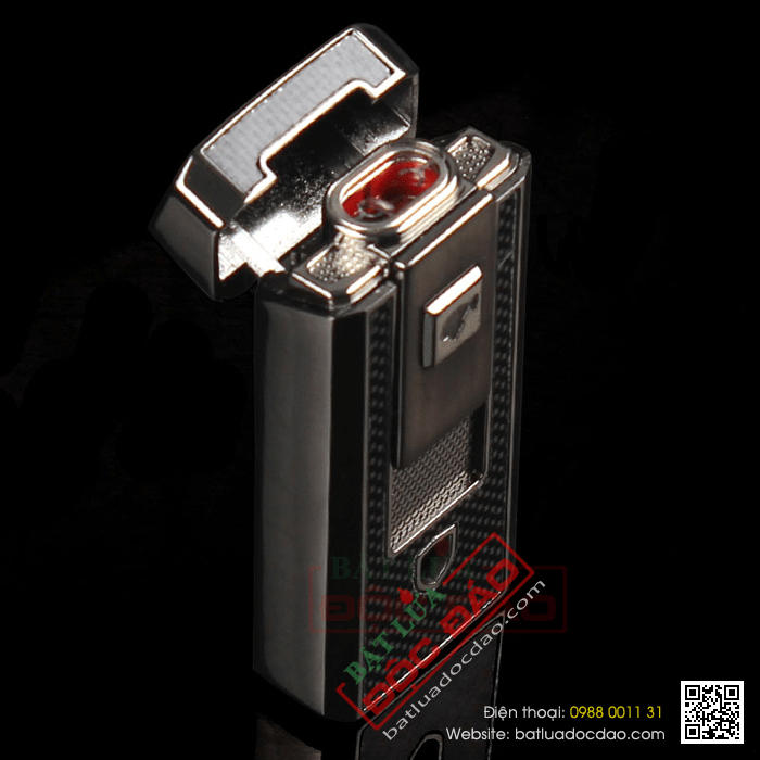 Bật lửa khò hút Cigar (xì gà) Cohiba màu xám 2 tia lửa khò - Mã SP: COB46