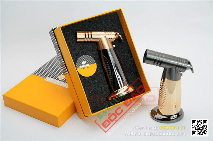 Bật lửa khò xì gà loại để bàn 4 tia Cohiba - Mã SP: COB68