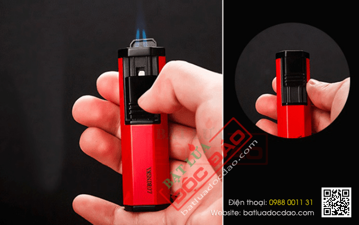 Bật lửa khò xì gà (cigar) Lubinski 2 tia kèm đục - Mã SP: KB33
