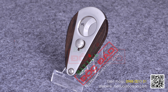 Dao cắt Cigar (xì gà) Xikar chất liệu thép không gỉ, gỗ - Mã SP: BL300ME