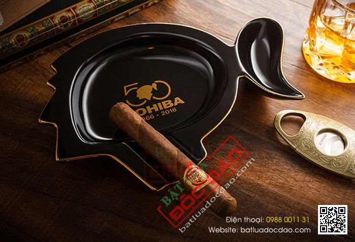 Gạt tàn xì gà (cigar) 1 điếu kèm giá để tẩu Cohiba - Mã SP: G036