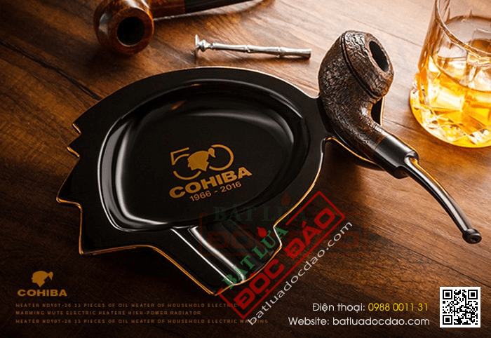 Gạt tàn xì gà (cigar) 1 điếu kèm giá để tẩu Cohiba - Mã SP: G036