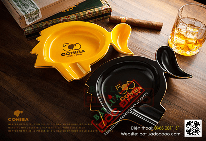 Gạt tàn xì gà (cigar) 1 điếu kèm giá để tẩu Cohiba - Mã SP: G036