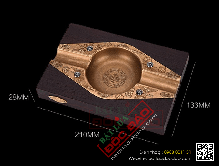 Gạt tàn xì gà (cigar) 2 điếu chính hãng Lubinski - Mã SP: LBG062