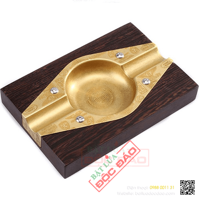 Gạt tàn xì gà (cigar) 2 điếu chính hãng Lubinski - Mã SP: LBG062