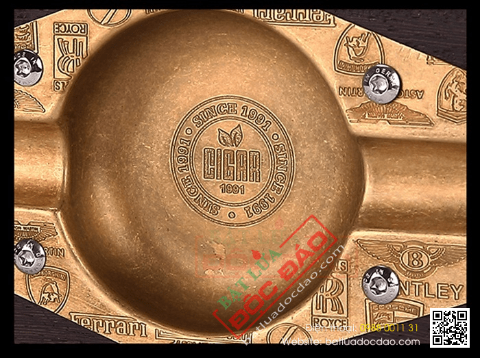 Gạt tàn xì gà (cigar) 2 điếu chính hãng Lubinski - Mã SP: LBG062