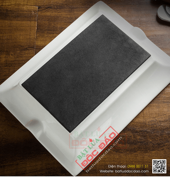 Gạt tàn xì gà (cigar) 2 điếu gốm sứ Lubinski cao cấp- Mã SP: A430