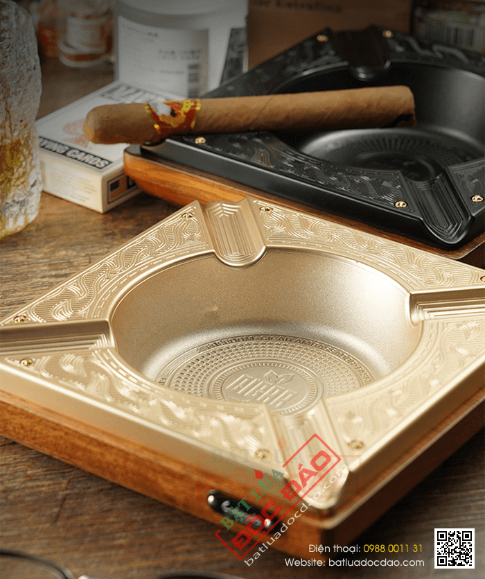 Gạt tàn xì gà (cigar) 4 điếu chính hãng Lubinski - Mã SP: A05