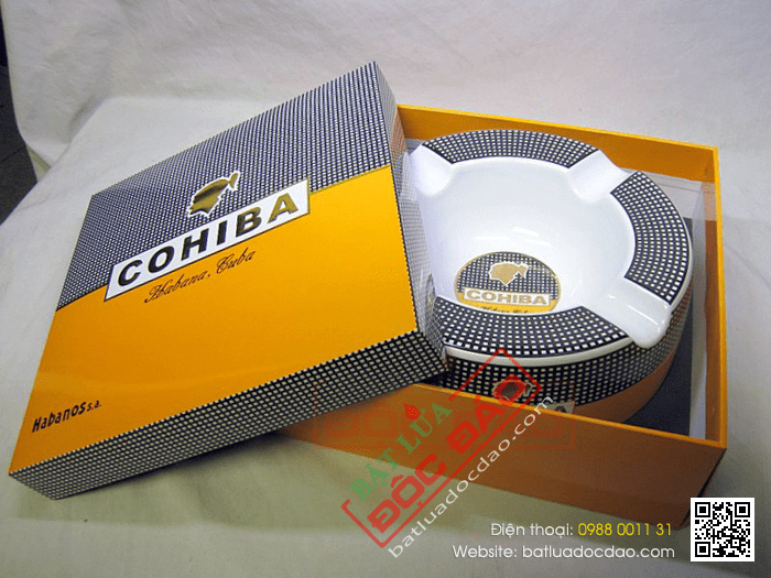 Gạt tàn Cigar (xì gà) chính hãng Cohiba chất liệu gốm sứ cao cấp - Mã SP: P910-3A