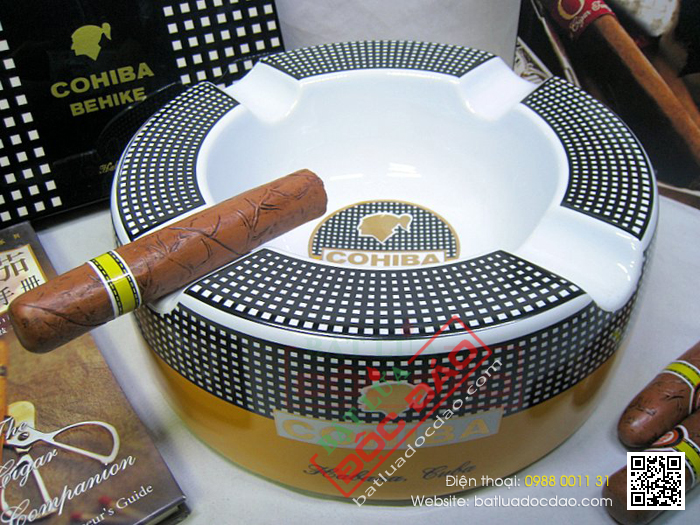 Gạt tàn Cigar (xì gà) chính hãng Cohiba chất liệu gốm sứ cao cấp - Mã SP: P910-3A