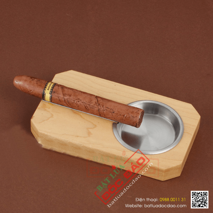 Gạt tàn Cigar (xì gà) Cohiba chất liệu gỗ, kim loại cao cấp - Mã SP: FY1140