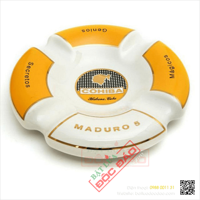 Gạt tàn Cigar (xì gà) Cohiba chất liệu gốm sứ xịn - Mã SP: BLP830-3A