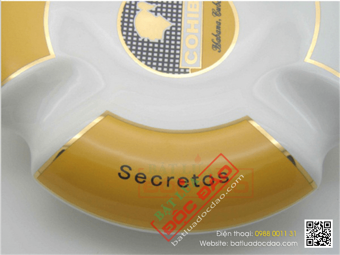 Gạt tàn Cigar (xì gà) Cohiba chất liệu gốm sứ xịn - Mã SP: BLP830-3A