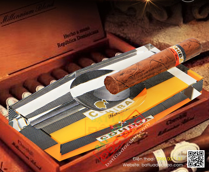 Gạt tàn Cigar (xì gà) Cohiba chính hãng loại 2 điếu - Mã SP: G203