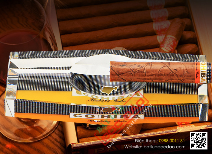 Gạt tàn Cigar (xì gà) Cohiba chính hãng loại 2 điếu - Mã SP: G203