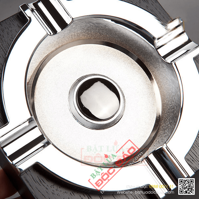 Gạt tàn Cigar (xì gà) Cohiba chính hãng màu đen loại 4 điếu - Mã SP: HB3016