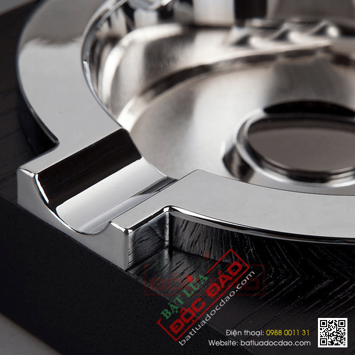 Gạt tàn Cigar (xì gà) Cohiba chính hãng màu đen loại 4 điếu - Mã SP: HB3016