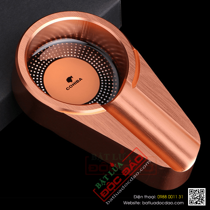 Gạt tàn Cigar (xì gà) Cohiba chính hãng màu vàng đồng - Mã SP: HB044B