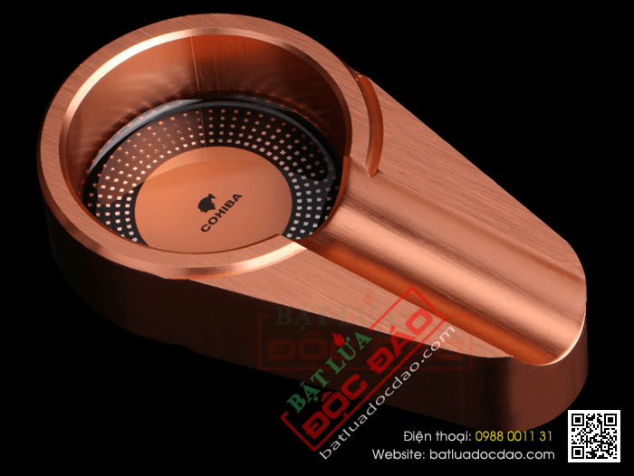 Gạt tàn Cigar (xì gà) Cohiba chính hãng màu vàng đồng - Mã SP: HB044B