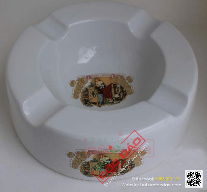 Gạt tàn Cigar (xì gà) Cohiba gốm sứ chính hãng loại 4 điếu - Mã SP: G416B