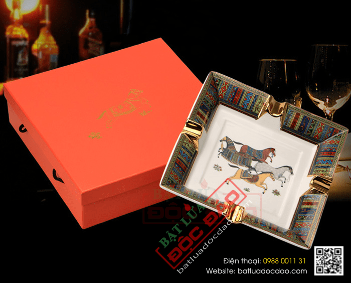 Gạt tàn Cigar (xì gà) Cohiba gốm sứ chính hãng loại 4 điếu - Mã SP: G422