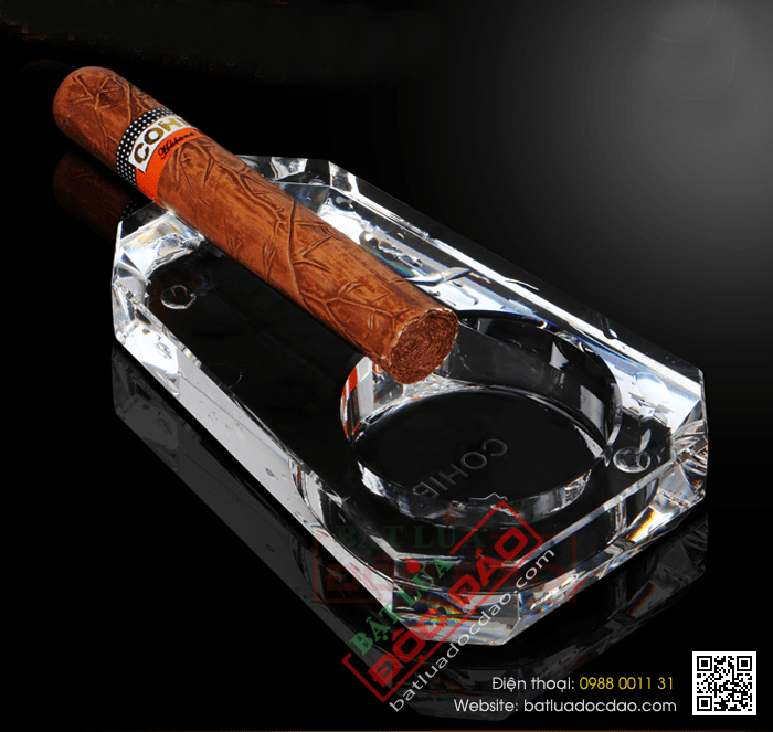 Gạt tàn Cigar (xì gà) Cohiba loại 1 điếu chất liệu pha lê cao cấp - Mã SP: GT001