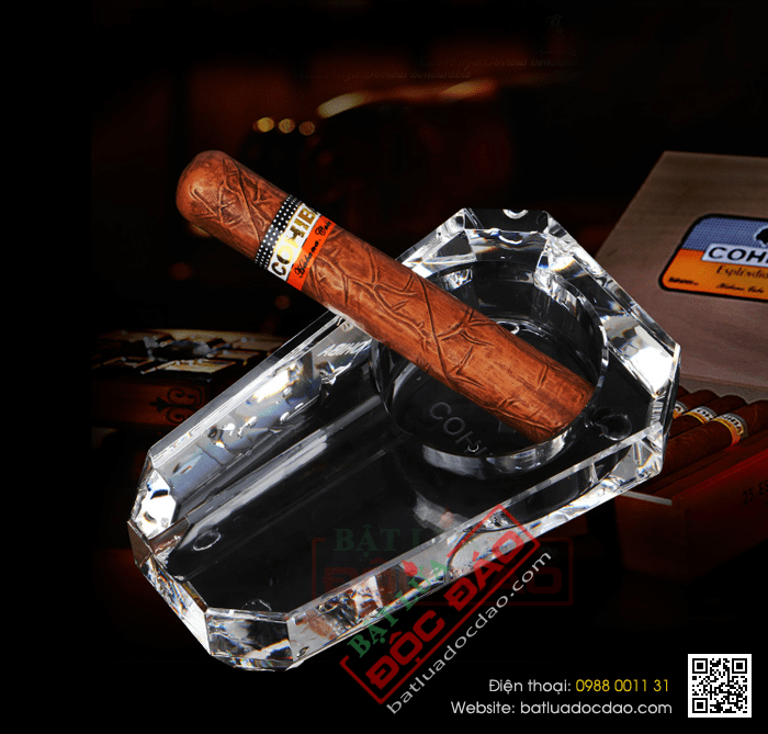 Gạt tàn Cigar (xì gà) Cohiba loại 1 điếu chất liệu pha lê cao cấp - Mã SP: GT001