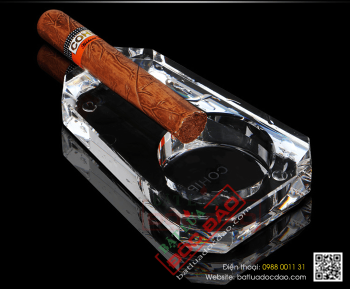 Gạt tàn Cigar (xì gà) Cohiba loại 1 điếu chất liệu pha lê cao cấp - Mã SP: GT001