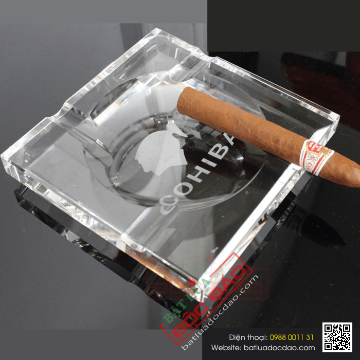 Gạt tàn Cigar (xì gà) Cohiba loại 4 điếu pha lê cao cấp - Mã SP: GT004