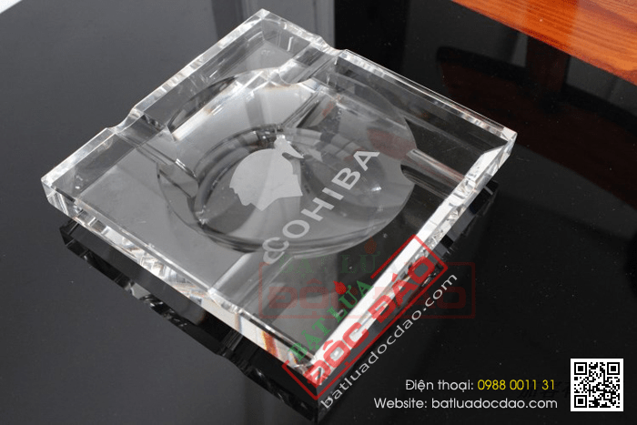 Gạt tàn Cigar (xì gà) Cohiba loại 4 điếu pha lê cao cấp - Mã SP: GT004