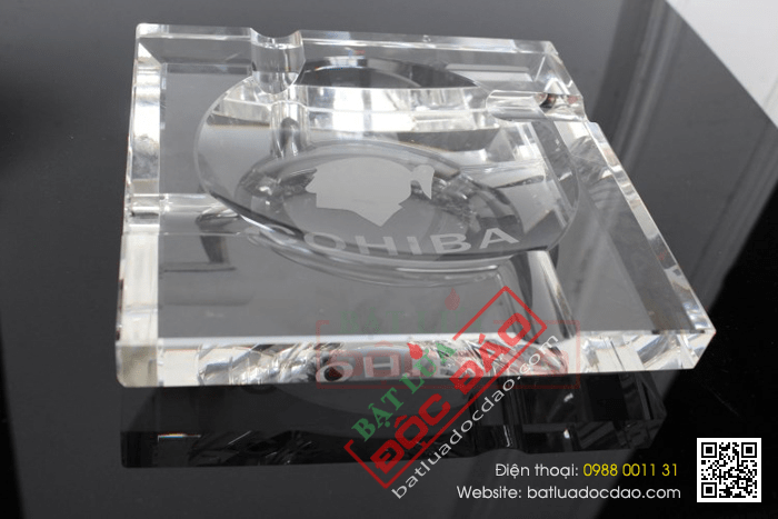 Gạt tàn Cigar (xì gà) Cohiba loại 4 điếu pha lê cao cấp - Mã SP: GT004