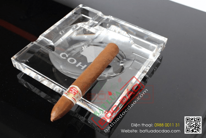Gạt tàn Cigar (xì gà) Cohiba loại 4 điếu pha lê cao cấp - Mã SP: GT004