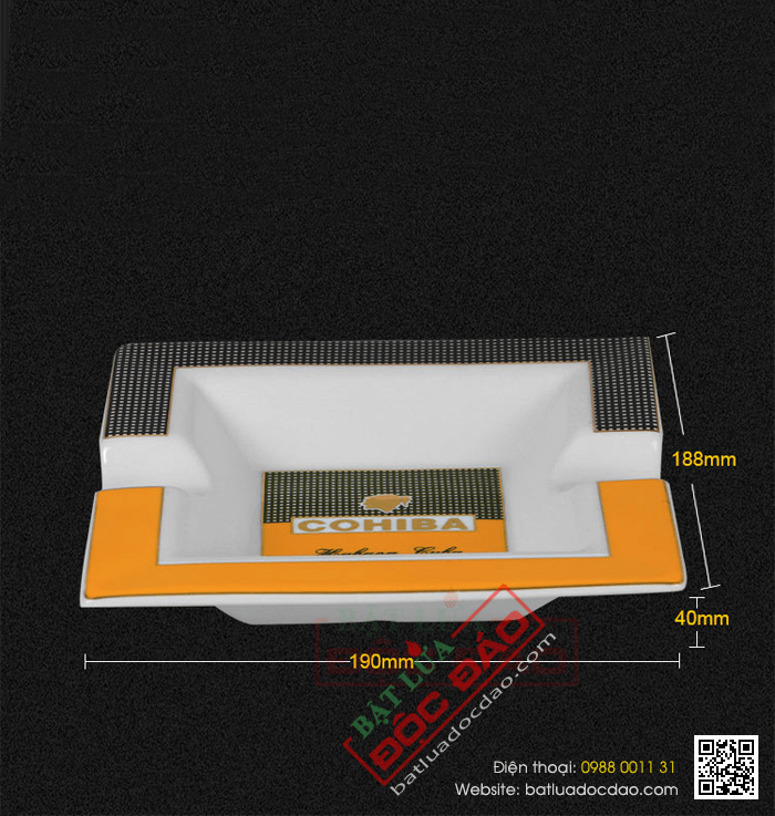 Gạt tàn Cigar (xì gà) Cohiba màu cam chính hãng - Mã SP: P5603A