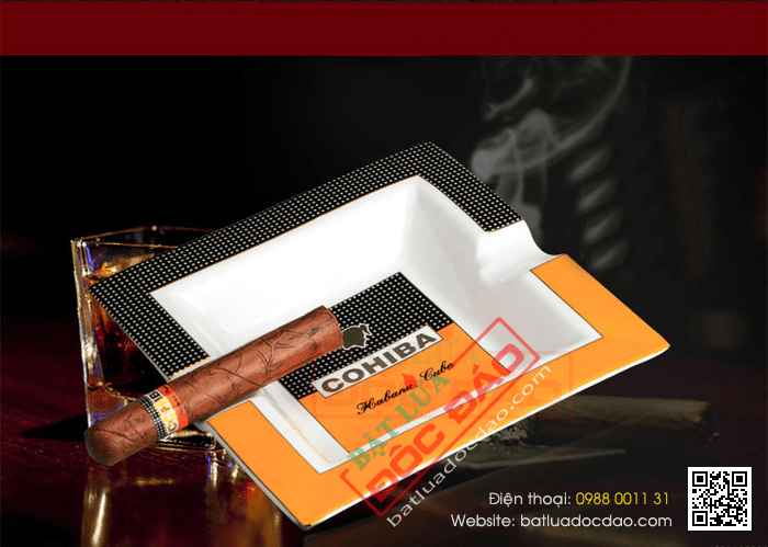 Gạt tàn Cigar (xì gà) Cohiba màu cam chính hãng - Mã SP: P5603A