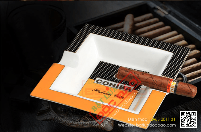 Gạt tàn Cigar (xì gà) Cohiba màu cam chính hãng - Mã SP: P5603A